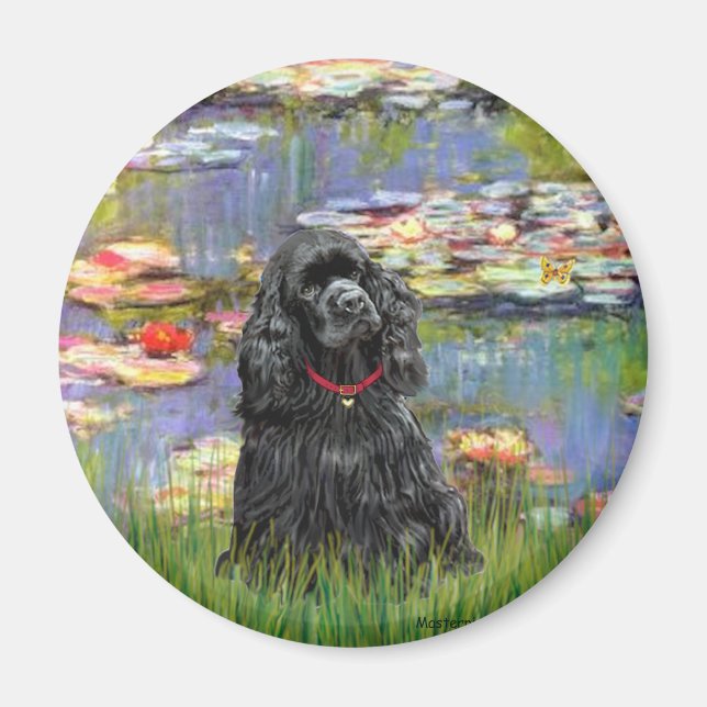 Aimant Cocker (noir) - Lys 2 (Devant)