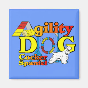 Aimant Cocker Spaniel Agility Cadeaux
