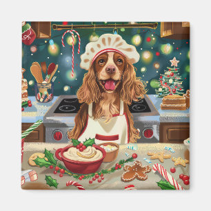 Aimant Cocker Spaniel Gîtes : Noël Festif