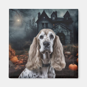 Aimant Cocker Spaniel Halloween effroi