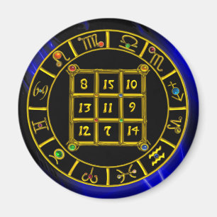 Aimant CODE ASTRAL, CARRÉ MAGIQUE 33 Zodiac Astrology Cha