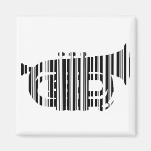 Aimant CODE DE BARRE DE TRUMPET Musique Code-barres Conce