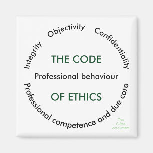 Aimant "Code de déontologie - 5 principes fondamentaux "