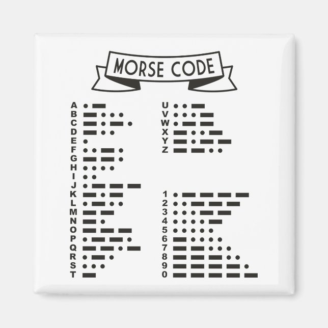 Aimant Code Morse International (Devant)
