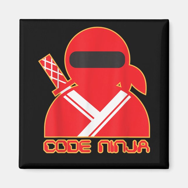 Aimant Code Ninja Computer Coding Engineer Funny Lovers (Devant)
