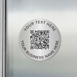 Aimant Code QR argent Promo Entreprise
