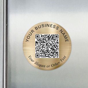 Aimant Code QR d'entreprise Gold Promotionnel