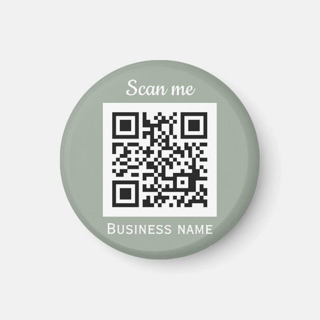 Aimant Code QR Logo Professionnel Sage Green (Devant)