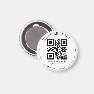 Aimant code qr minimal petit business salon de beauté