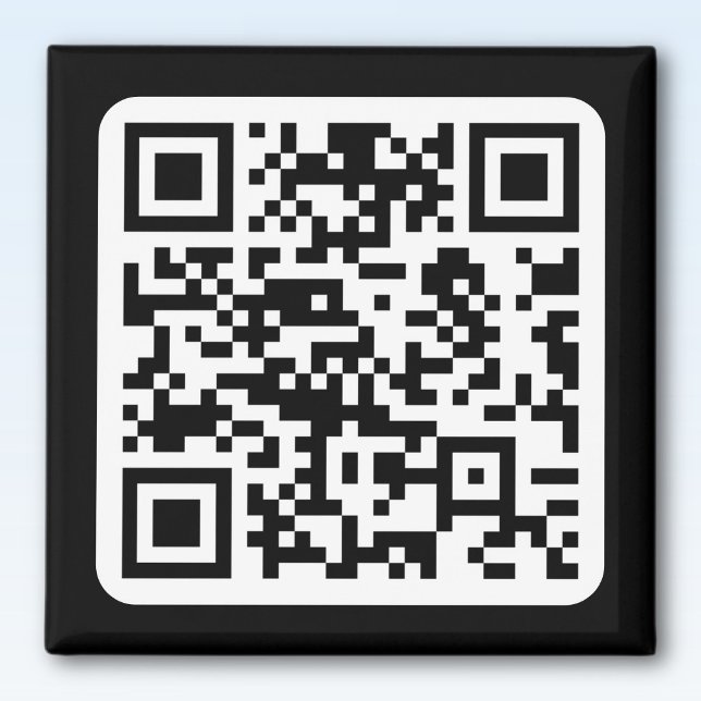 Aimant Code QR moderne modifiable | Blanc noir ou toute c (Créateur téléchargé)