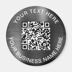 Aimant Code QR moderne promotion Argent