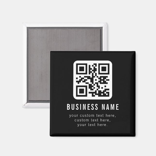 Aimant Code QR personnalisable & Conception de texte modi (Recto/Verso)
