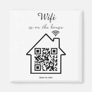 Aimant Code QR WiFi minimaliste moderne