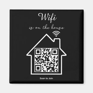 Aimant Code QR WiFi minimaliste moderne