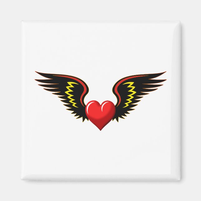 Aimant Coeur ailé (Devant)