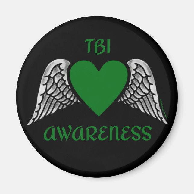 Aimant Coeur/ailes...Aimant TBI (Devant)