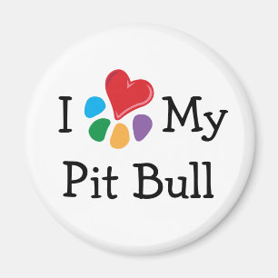 Aimant Coeur animal de Lover_I mon pitbull