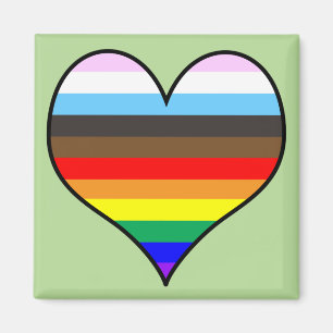 Aimant Coeur arc-en-ciel