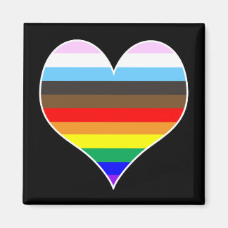 Aimant Coeur arc-en-ciel
