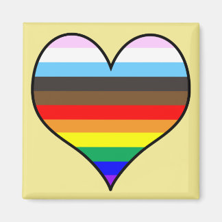 Aimant Coeur arc-en-ciel