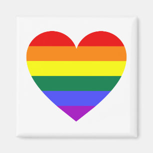 Aimant Coeur arc-en-ciel du Gay pride LGBT
