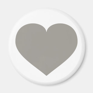 Aimant Coeur argenté solide