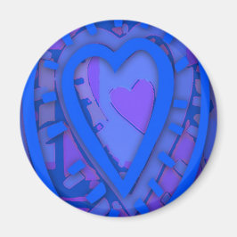 Aimant Coeur bleu