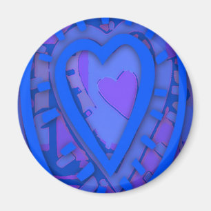 Aimant Coeur bleu