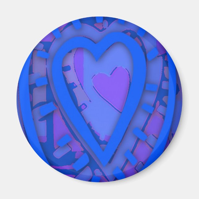Aimant Coeur bleu (Devant)