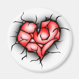 Aimant Coeur brisé et brisé
