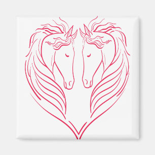 Aimant Coeur de chevaux-cheval-coeur-cheshire chat