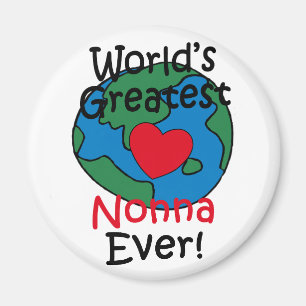Aimant Cœur de la meilleure Nonna du monde