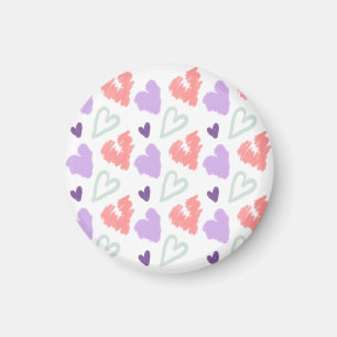 Aimant Cœur de la Saint-Valentin Motif dessiné à la main 