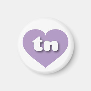 Aimant Coeur de lavande du Tennessee - J'aime le tn
