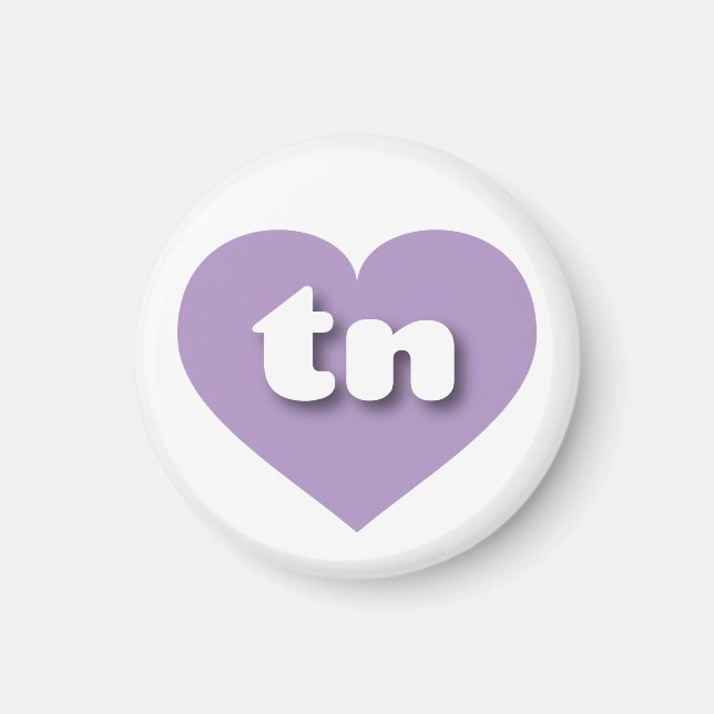 Aimant Coeur de lavande du Tennessee - J'aime le tn (Devant)