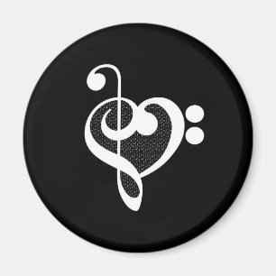 Aimant Cœur de musique - J'aime la musique