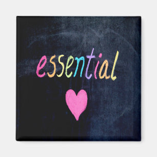 Aimant Coeur de support des travailleurs essentiels sur l