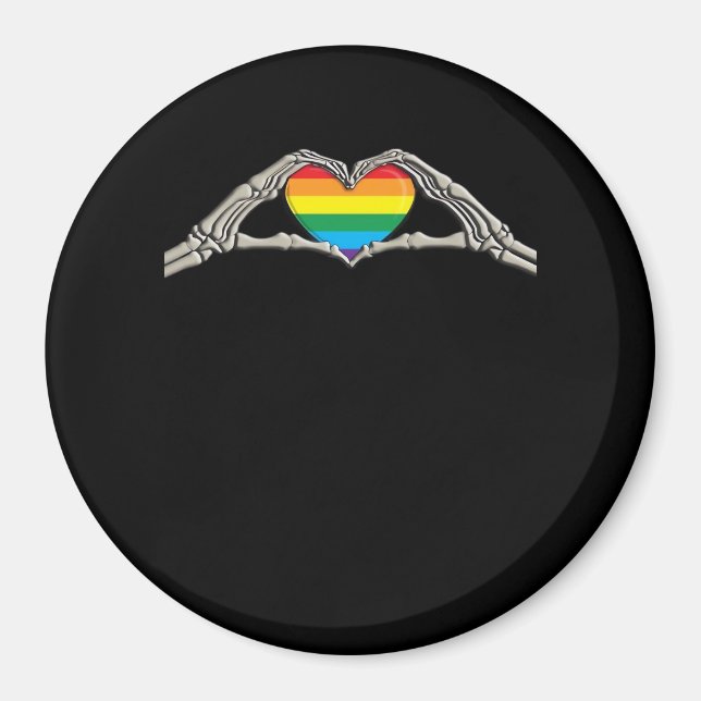 Aimant Coeur des mains osseuses actif (Devant)