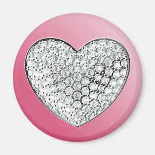 Aimant Coeur diamant