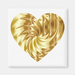 Aimant Coeur d'or (forme d'or de l'amour)