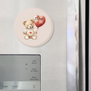 Aimant Coeur d'ours doux et en peluche