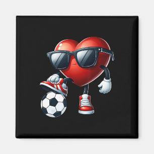 Aimant Coeur drôle Jouer Soccer Valentines Jour Hommes Ga