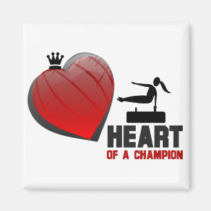 Aimant Coeur d'un champion de gymnastique