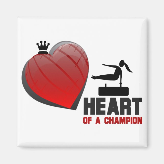 Aimant Coeur d'un champion de gymnastique (Devant)