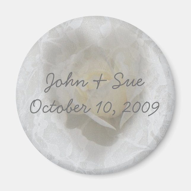 Aimant Coeur d'un Rose (Devant)