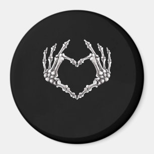 Aimant Coeur Et Mains De Squelette Coeur Et Mains Gothiqu