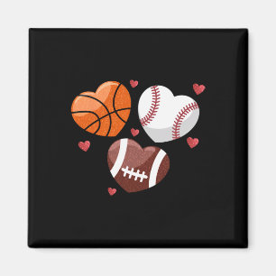Aimant Coeur Football Sketll Vendre Valentines Day Boys M