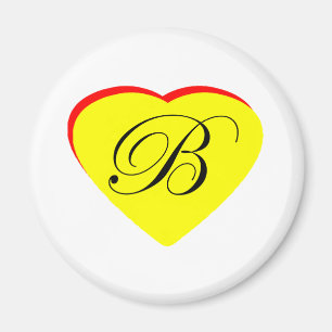 Aimant Coeur jaune rouge B Faire-part de mariage Le MUSÉE