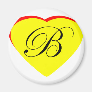 Aimant Coeur jaune rouge B Faire-part de mariage Le MUSÉE