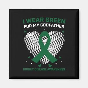 Aimant Coeur Je Porte Vert Pour Mon Parrain Maladie Du Re